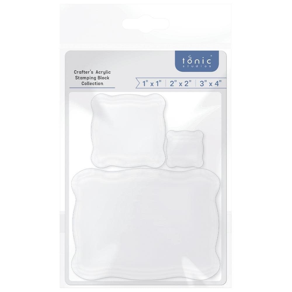 Tonic Studios Acrylic Stamping Blocks 1"x1", 2"x2", 3"x4"