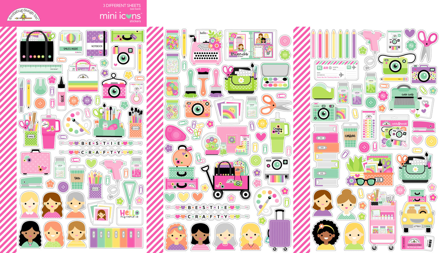 Color Me Crafty - Mini Icon Stickers
