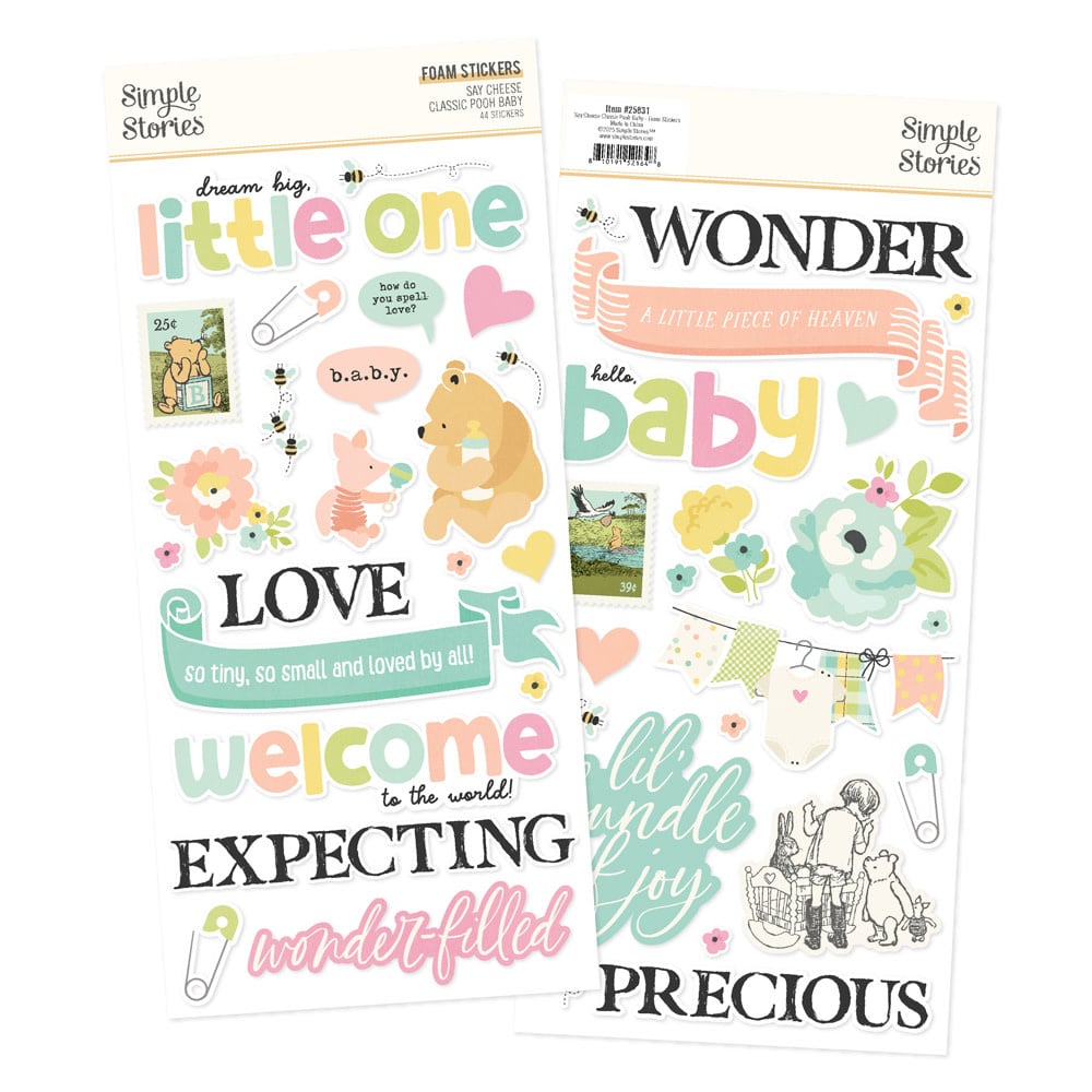 Say Cheese Classic Pooh Baby - Foam Stickers
