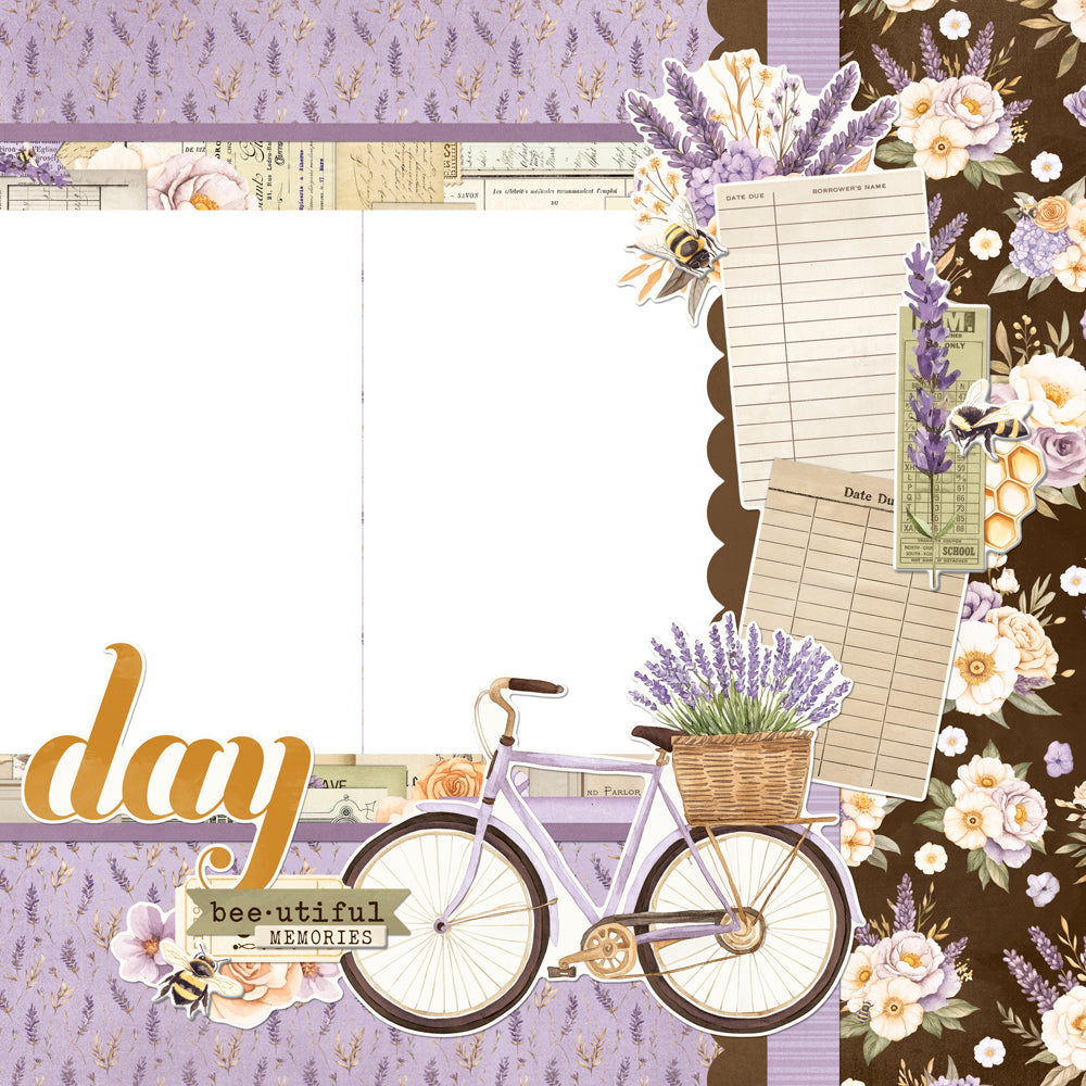 Simple Vintage Lavender Fields - Simple Pages Page Kit