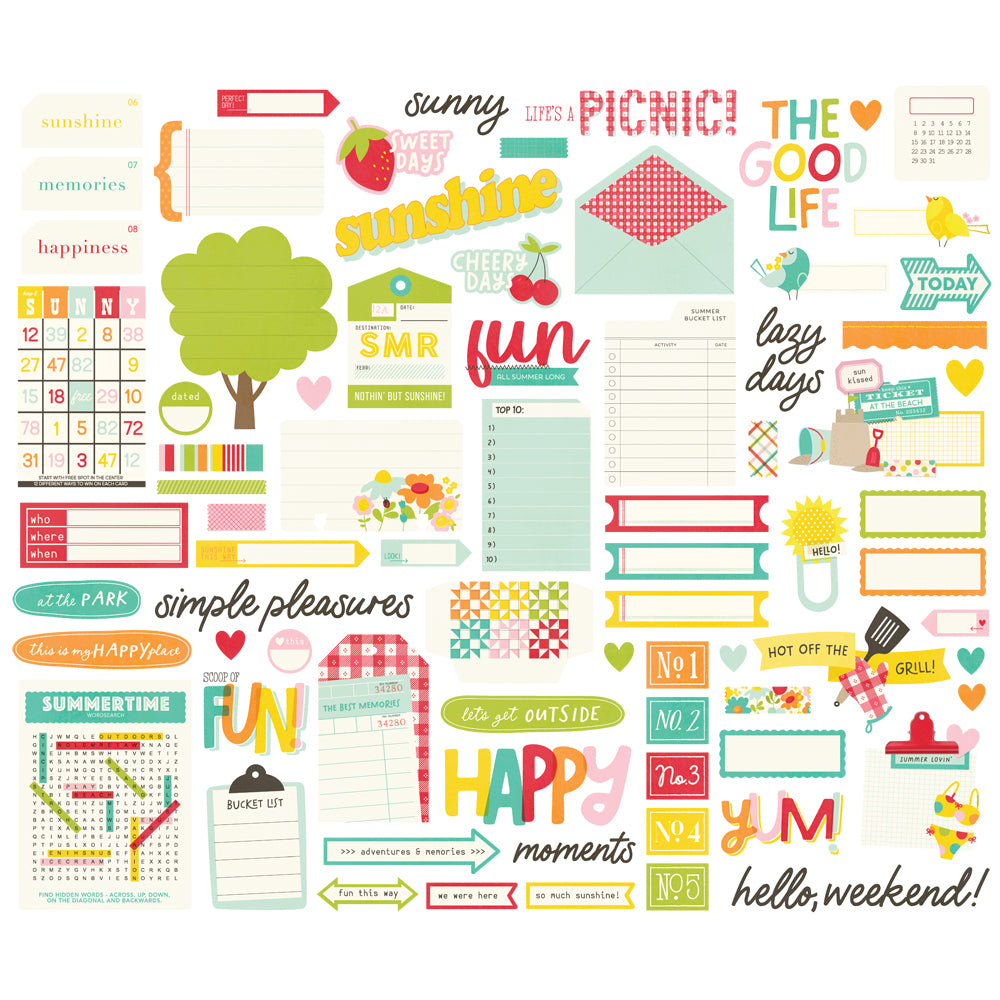 Sweet Summertime - Journal Bits & Pieces