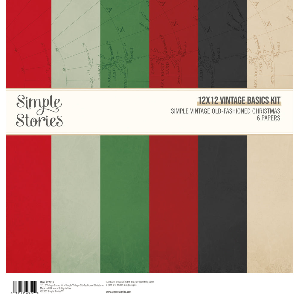 Simple Vintage Old-Fashioned Christmas - 12x12 Vintage Basic Collection