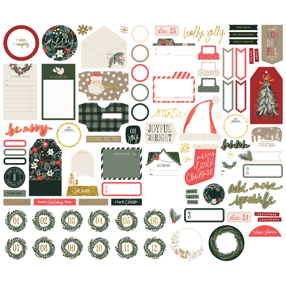 Mistletoe & Holly - Journal Bits & Pieces