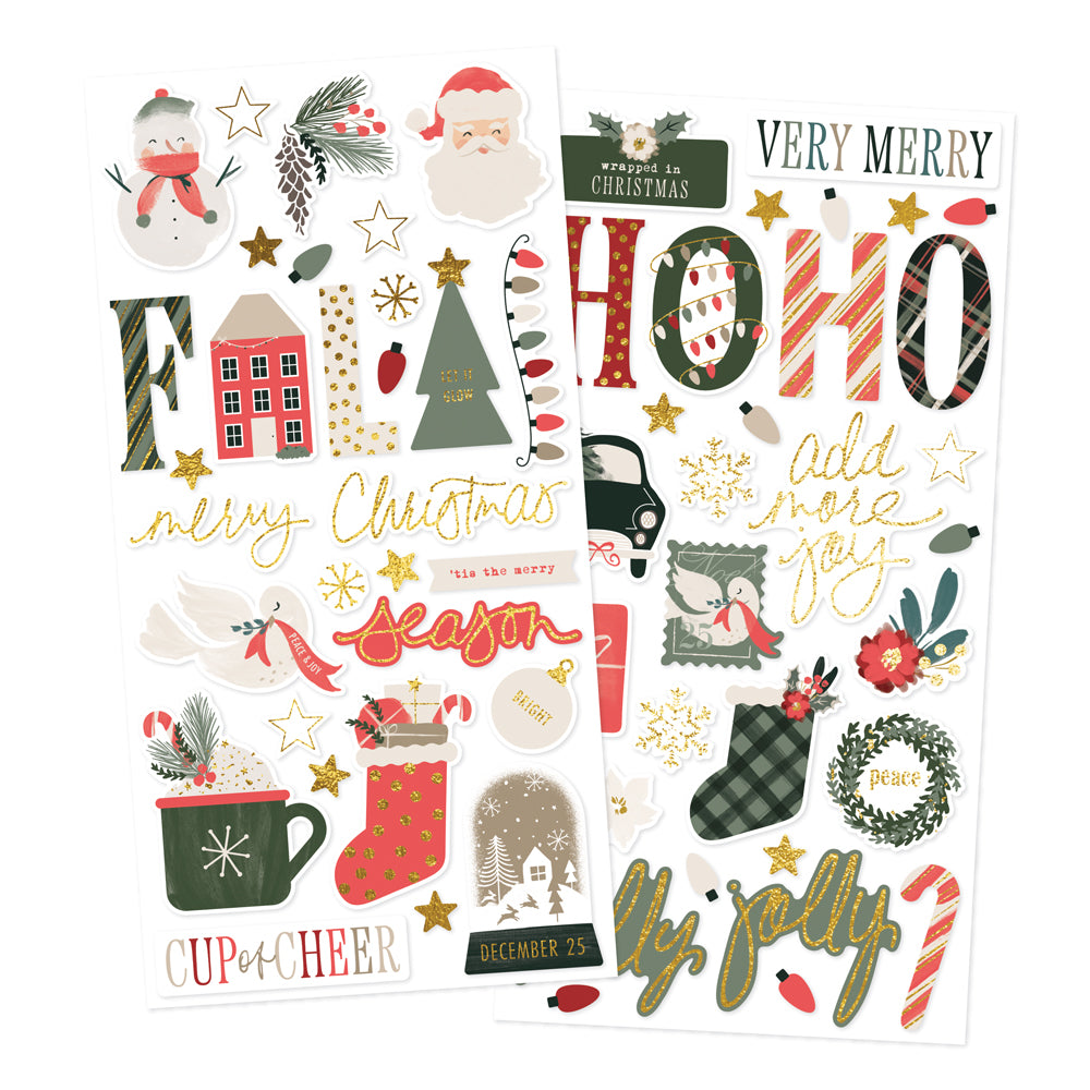 Mistletoe & Holly - Foam Stickers