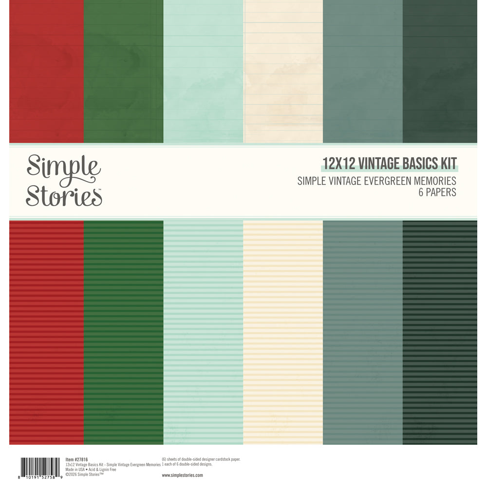 Simple Vintage Evergreen Memories - 12x12 Vintage Basic Collection