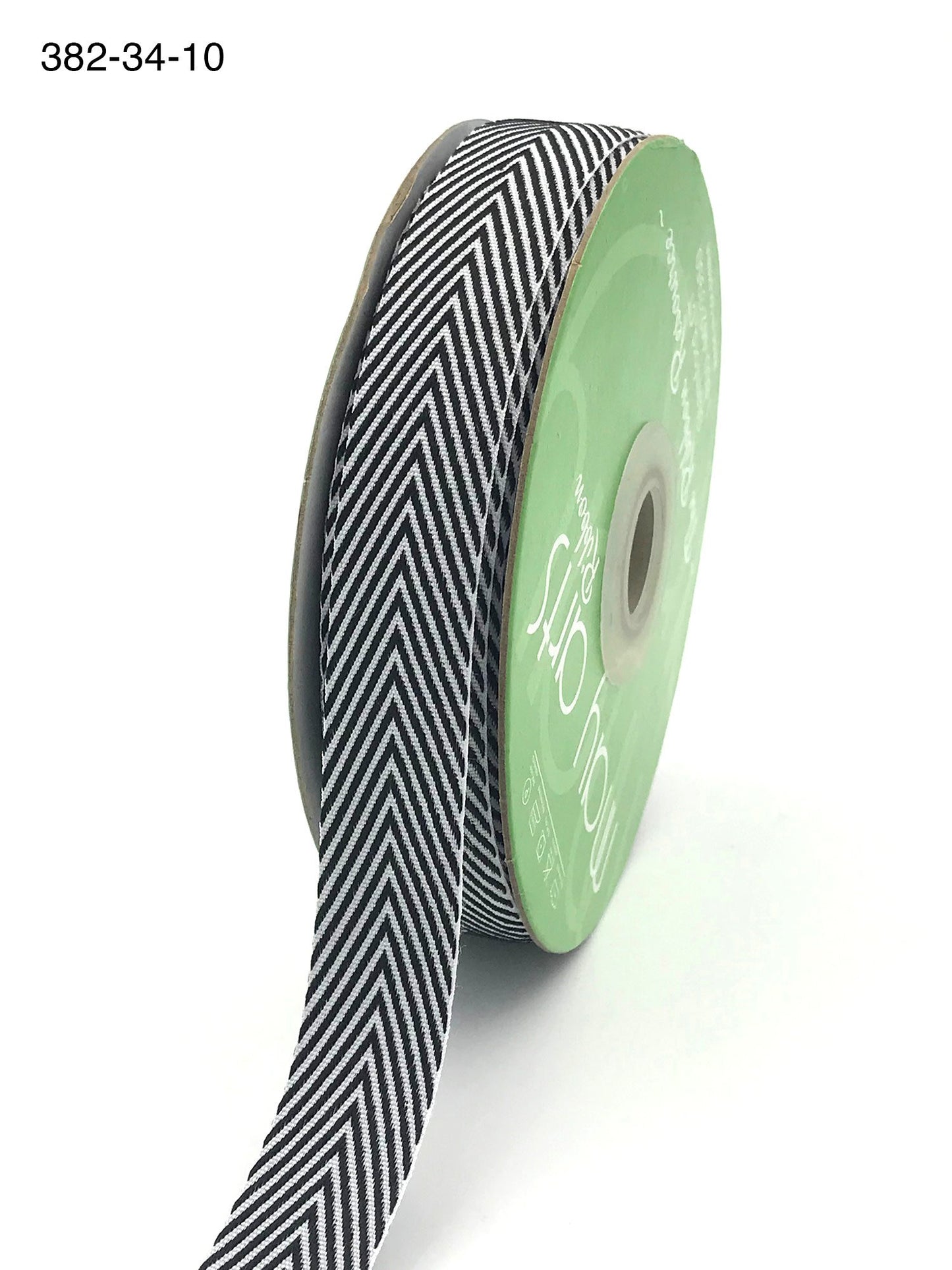 Twill/Chevron Stripes Ribbon - Black 3/4" x 30 Yards*