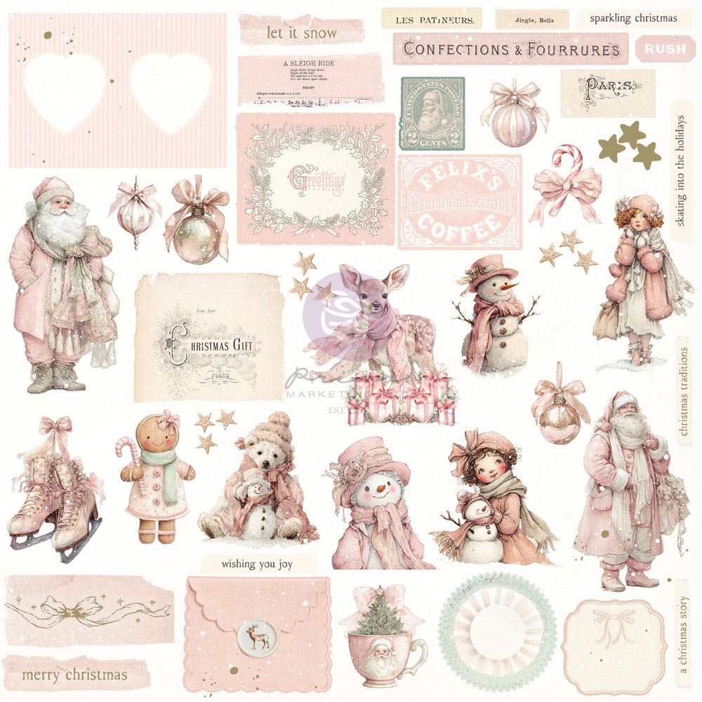 Christmas Blush - Frosty Memories Ephemera with Foiled Details by Frank Garcia