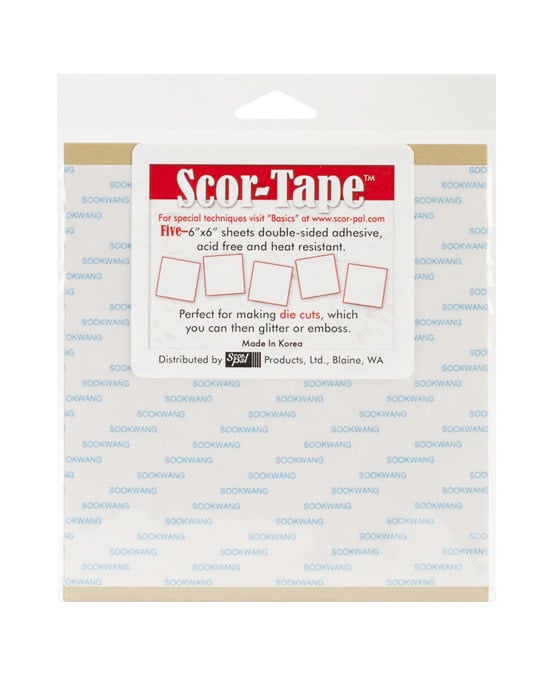 Scor-Tape - 6" x 6" Adhesive Sheets (5 per pack)