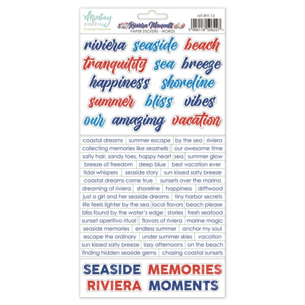 Riviera Moments - 6x12 Word Stickers