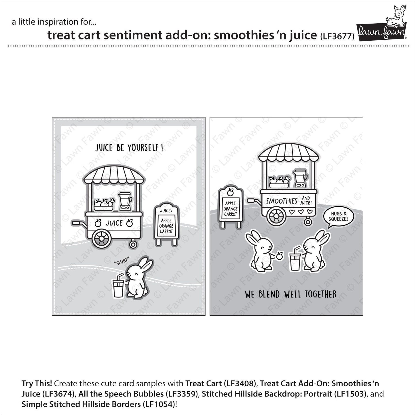 Treat Cart Sentiments Add On Smoothies n Juice - Stamps