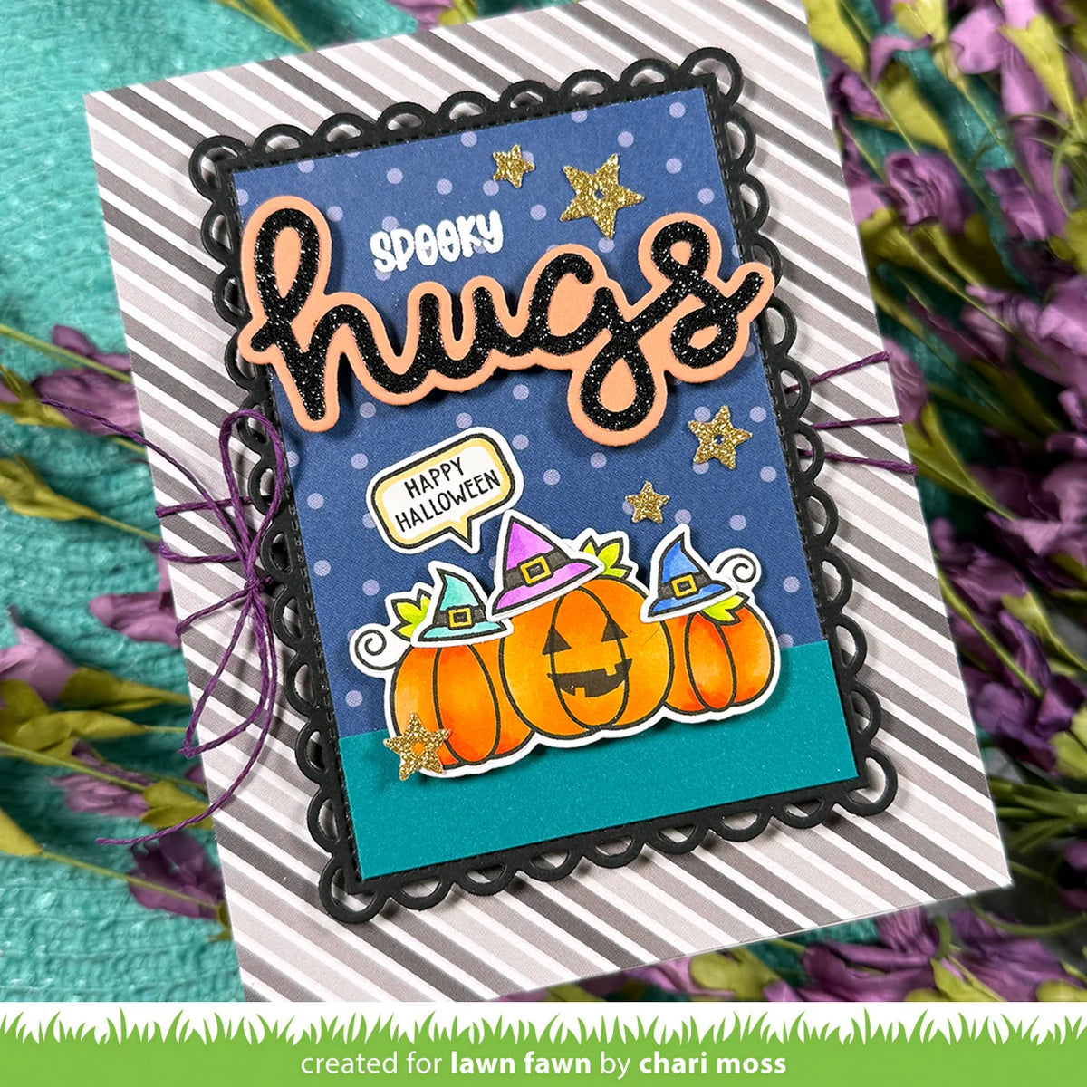 Scripty Hugs - Lawn Cuts & Outline