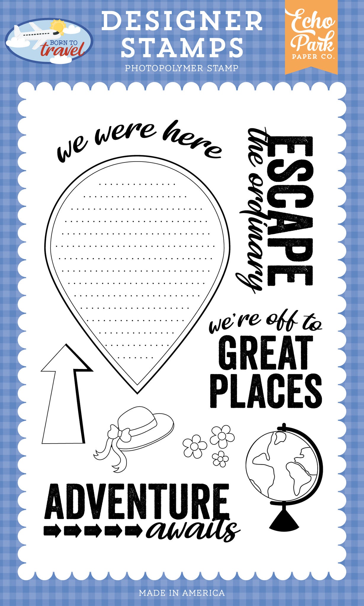 Born To Travel - Journaling Pin - Stamp