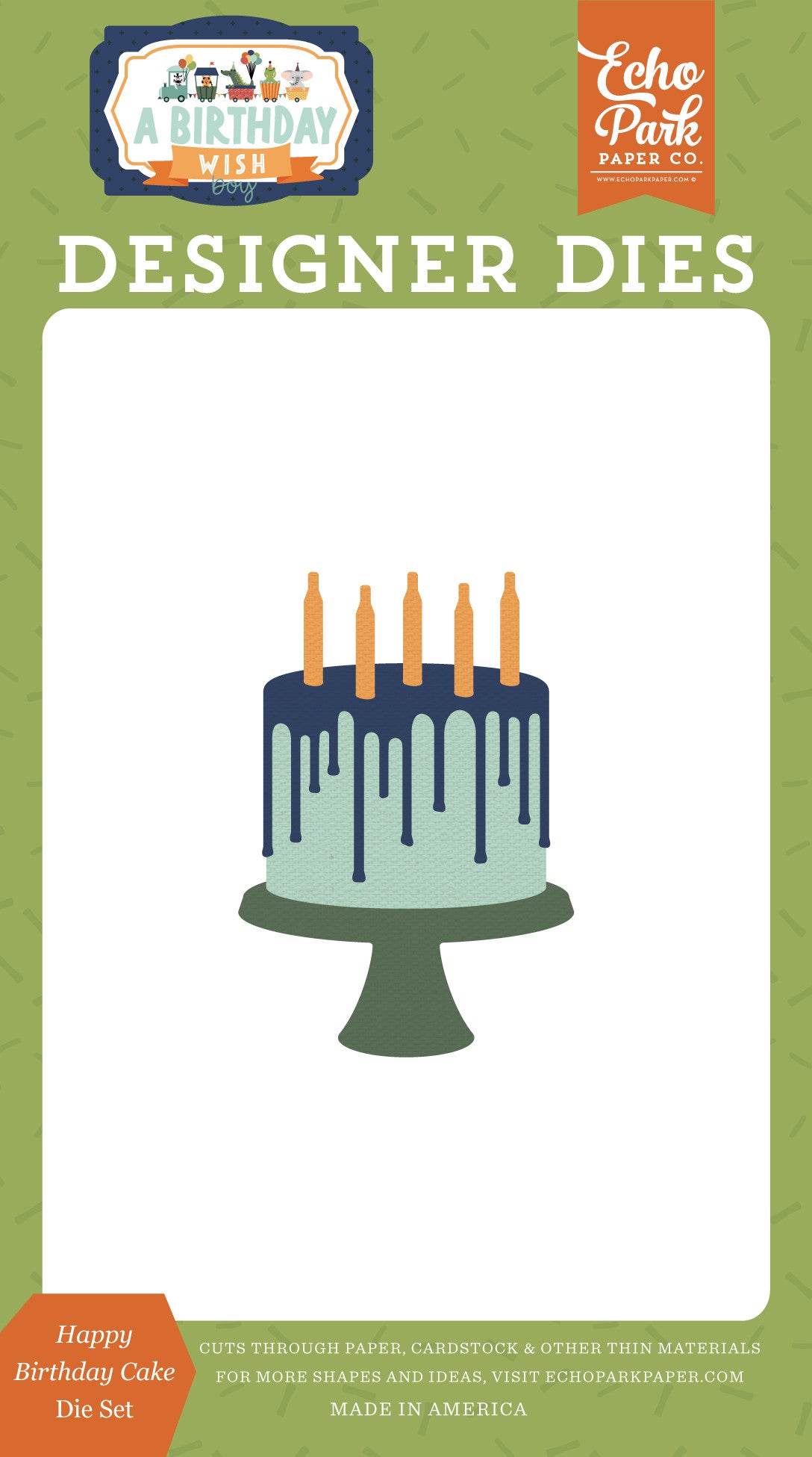 A Birthday Wish Boy - Happy Birthday Cake - Die