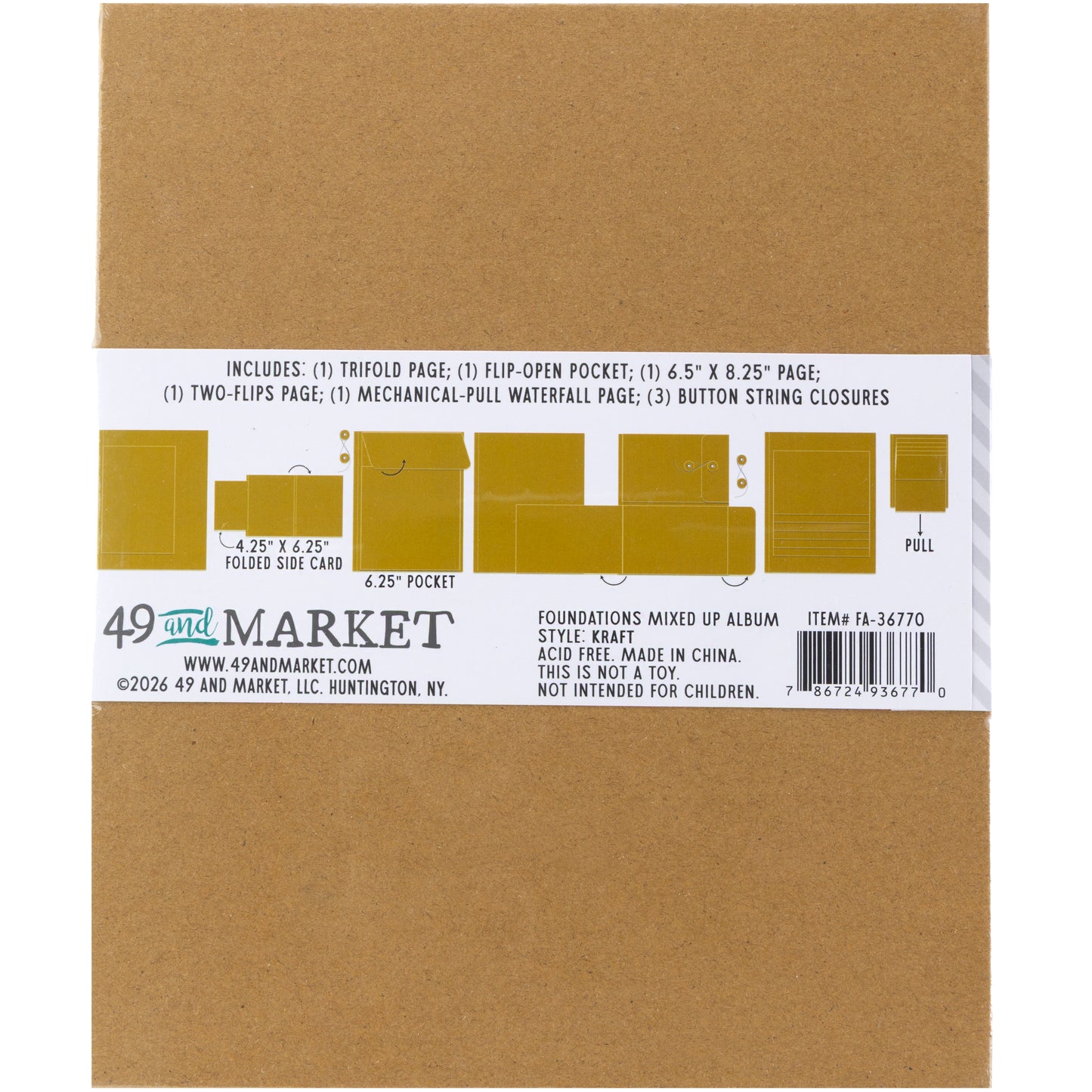 Foundations Mixed Up Album - 6x8 - Kraft