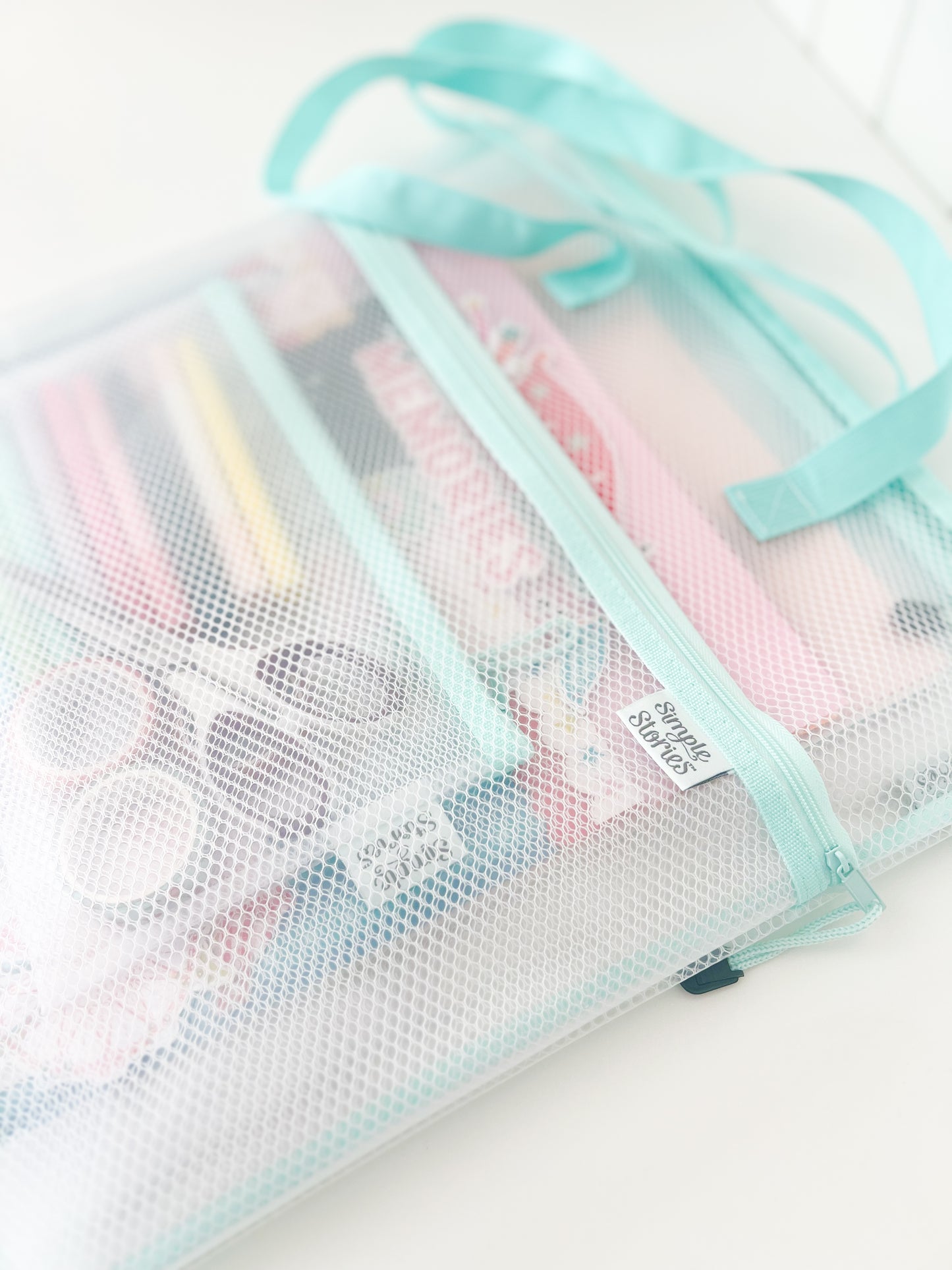 Craft Bag - 16x16 with 16x10 Outer Pocket - Mint