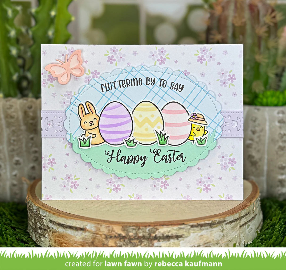 Easter Eggs - Stamp 'n Stencil and Lawn Cuts