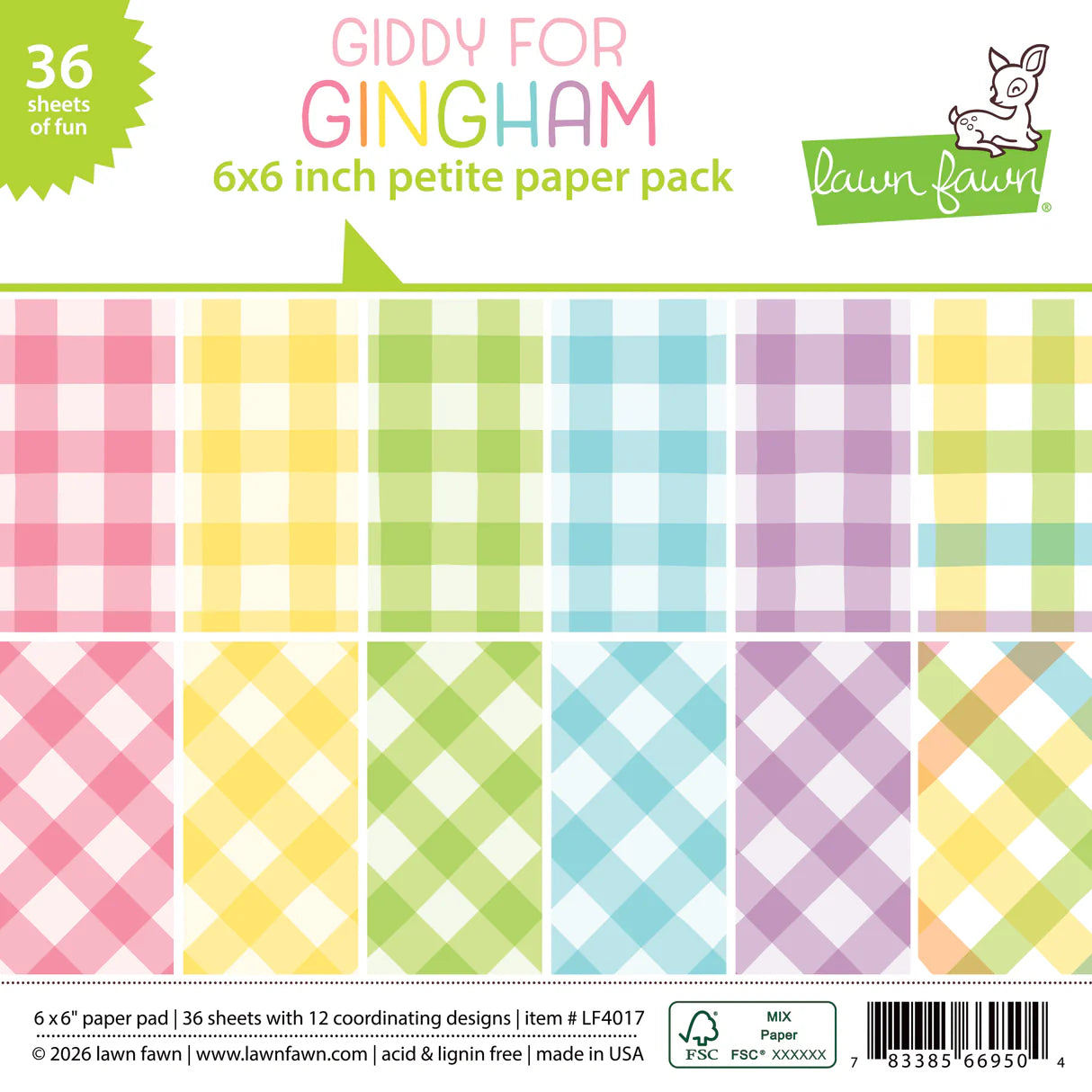 Giddy For Gingham - 6x6 Paper Pad