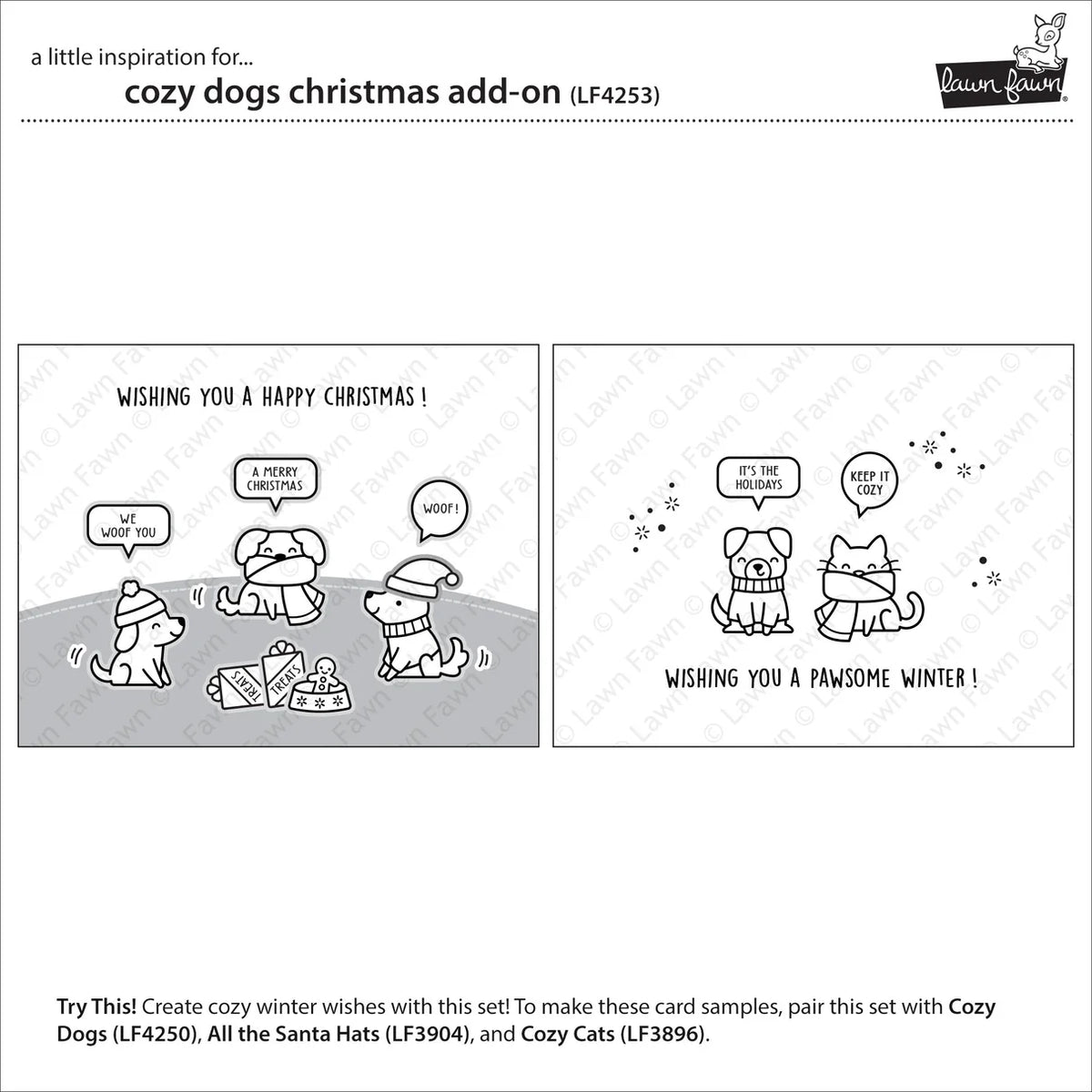 Cozy Dogs Christmas Add-On - Stamp