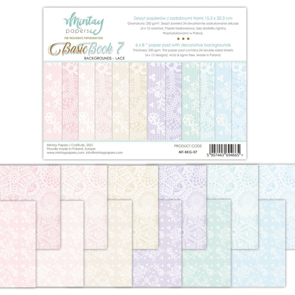 Lace Background - 6x8 Paper Pad