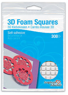3D Foam Squares - 0.08” - Small White