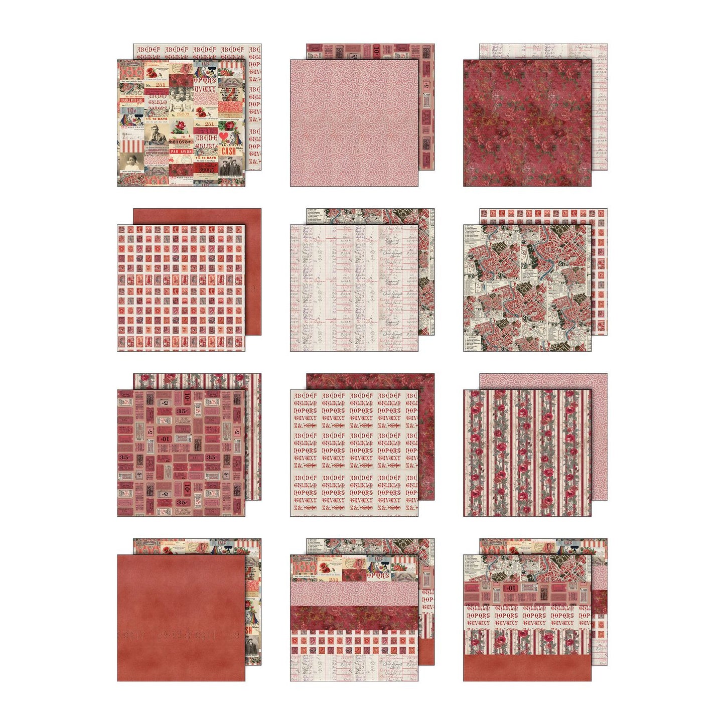 12x12 Idea-ology Double Sided Cardstock - Red