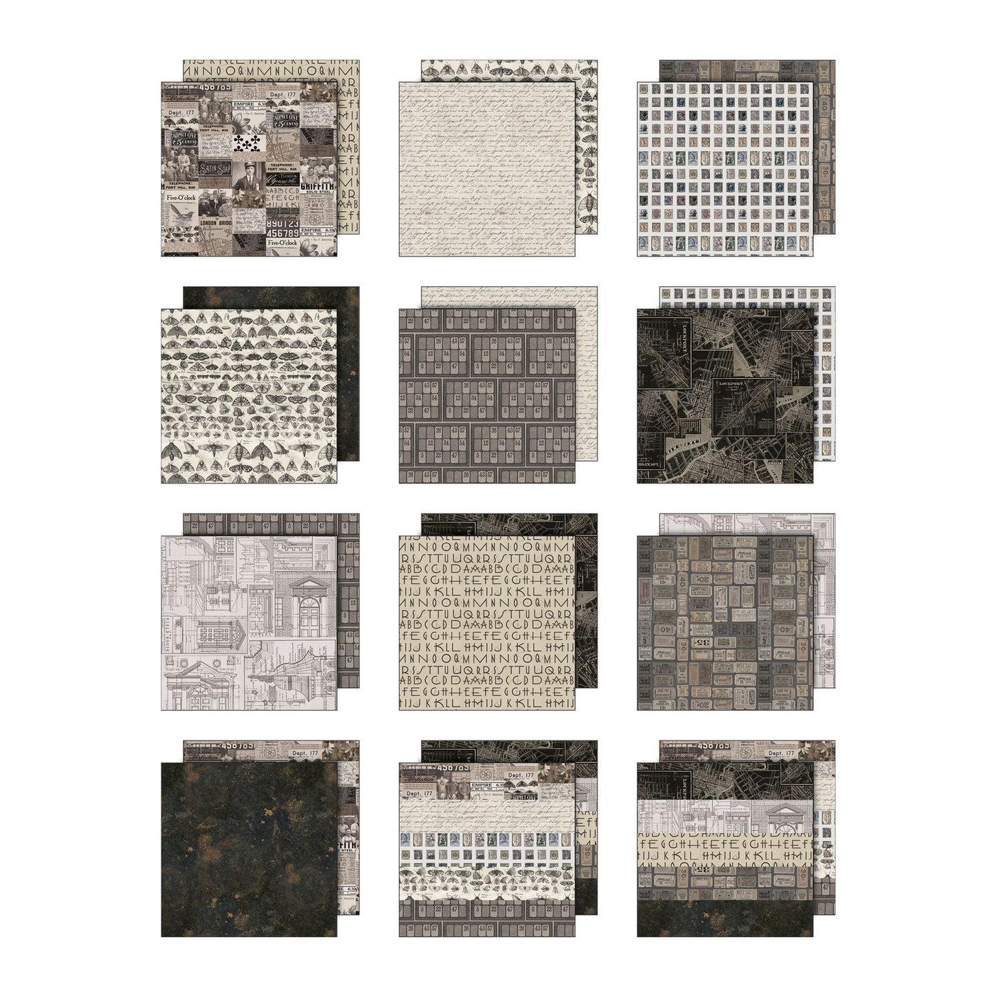 12x12 Idea-ology Double Sided Cardstock - Charcoal