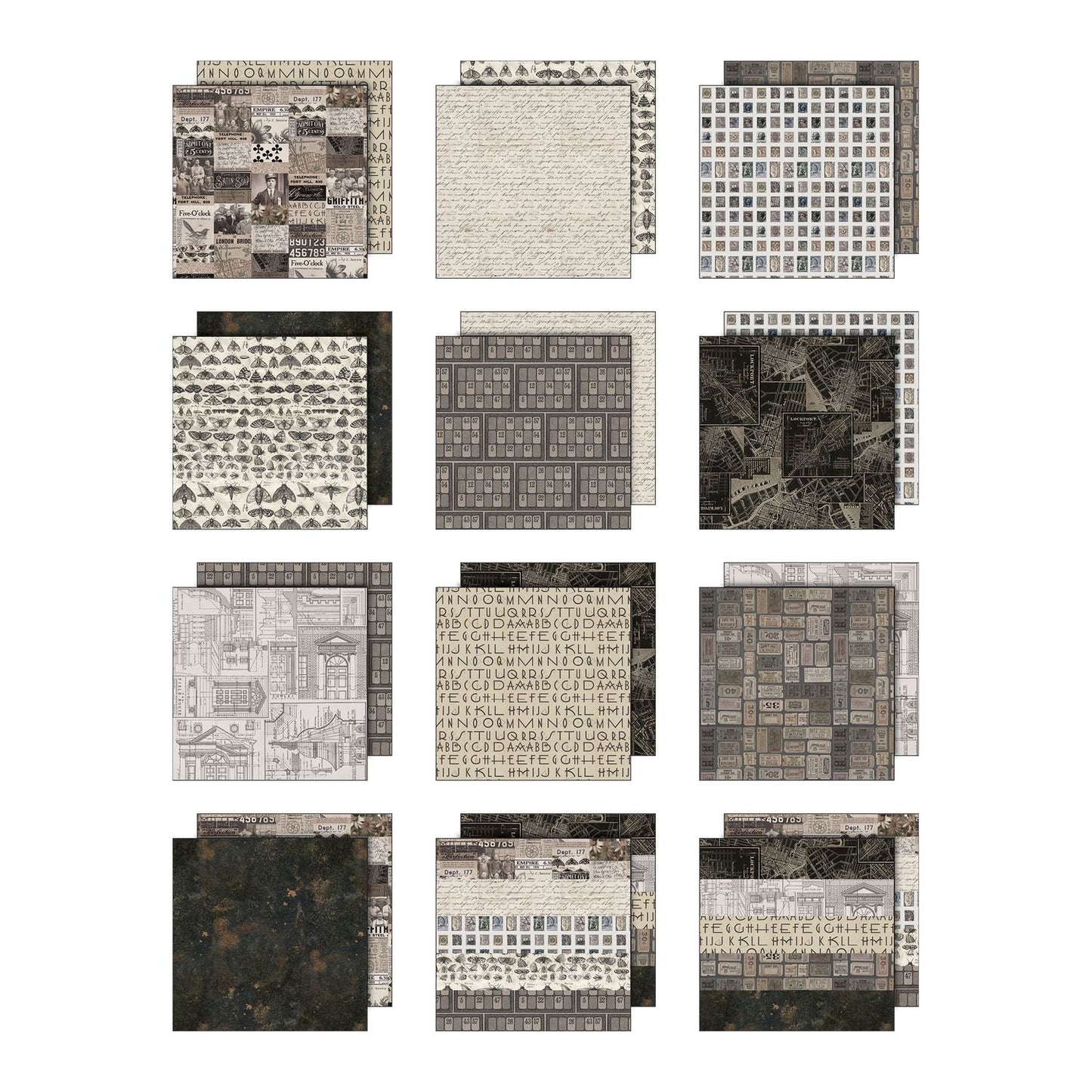 8x8 Idea-ology Double Sided Cardstock - Charcoal