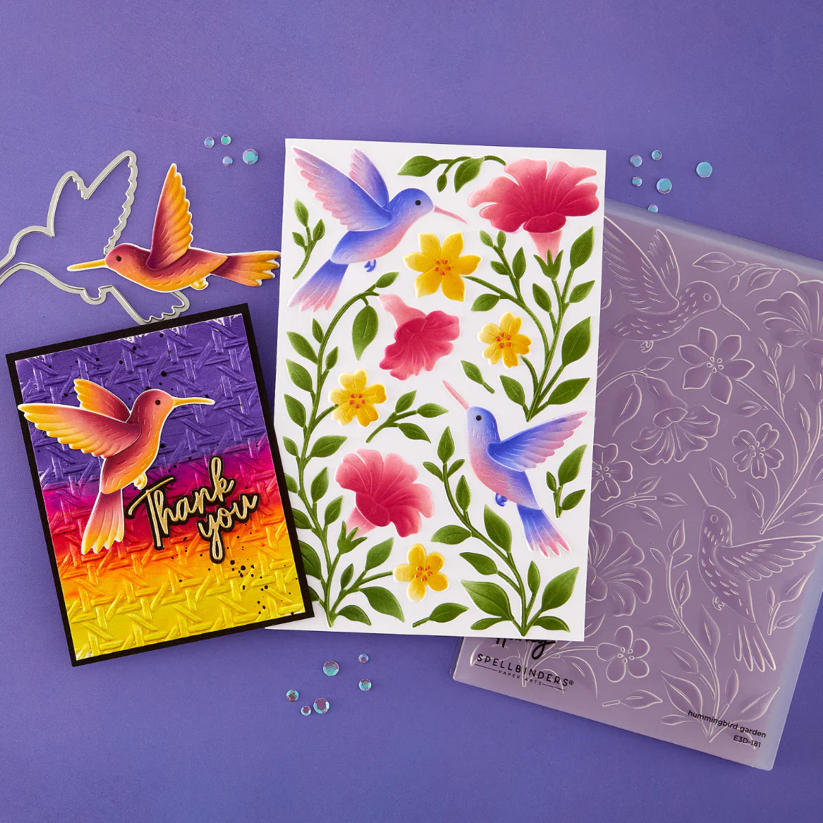 Flowing Florals - 3D Embossing Folder and Stencil by Simon Hurley