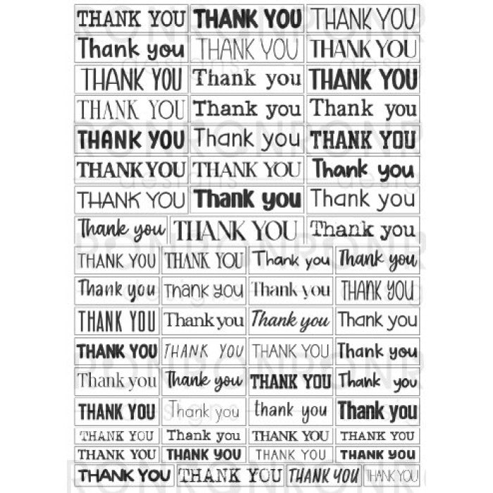 Thank You - Stickers - White