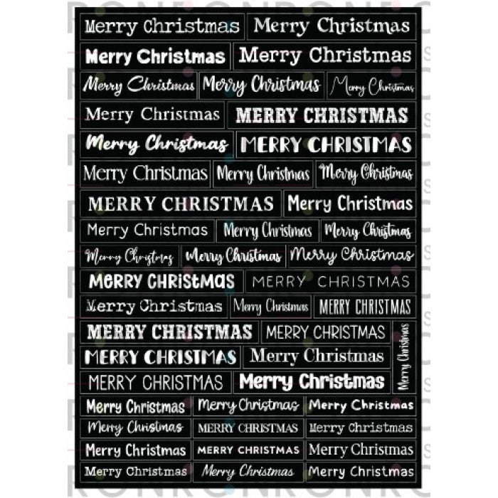 Merry Christmas - Black Stickers