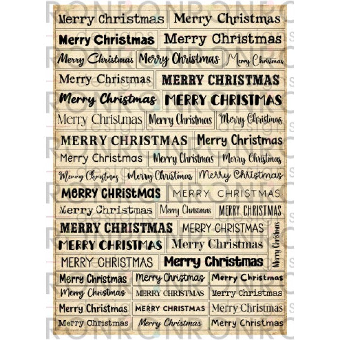 Merry Christmas - Ivory Stickers