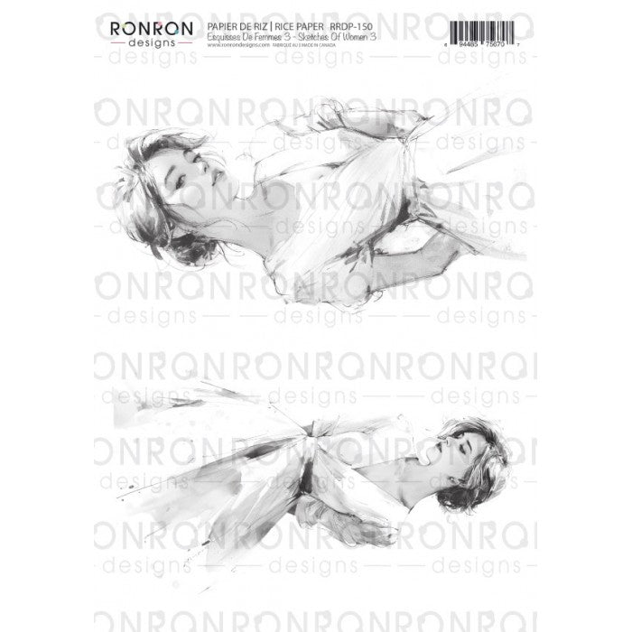 Sketches of Woman 3 - Rice Paper
