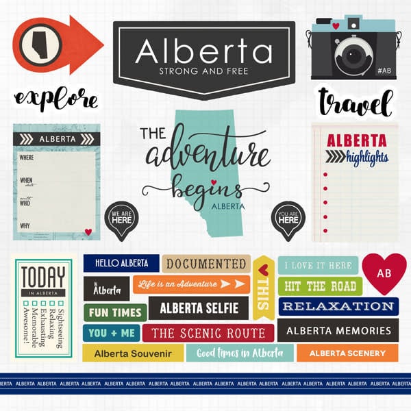 Alberta Adventure - 12x12 Stickers