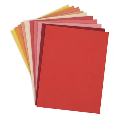 ColorWheel Cardstock Pack 8.5" x 11" - Warm Assortment - 20 Sheets