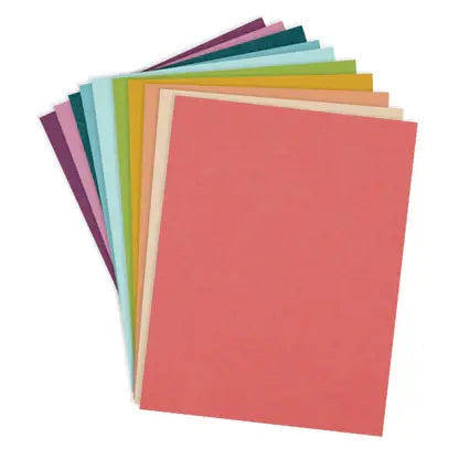 ColorWheel Cardstock Pack 8.5" x 11" - Rainbow Hues Assortment - 20 Sheets