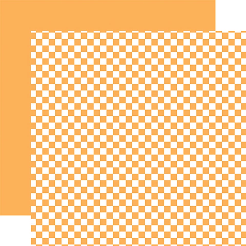 Checkerboard - Carrot 12x12 Patterned Paper