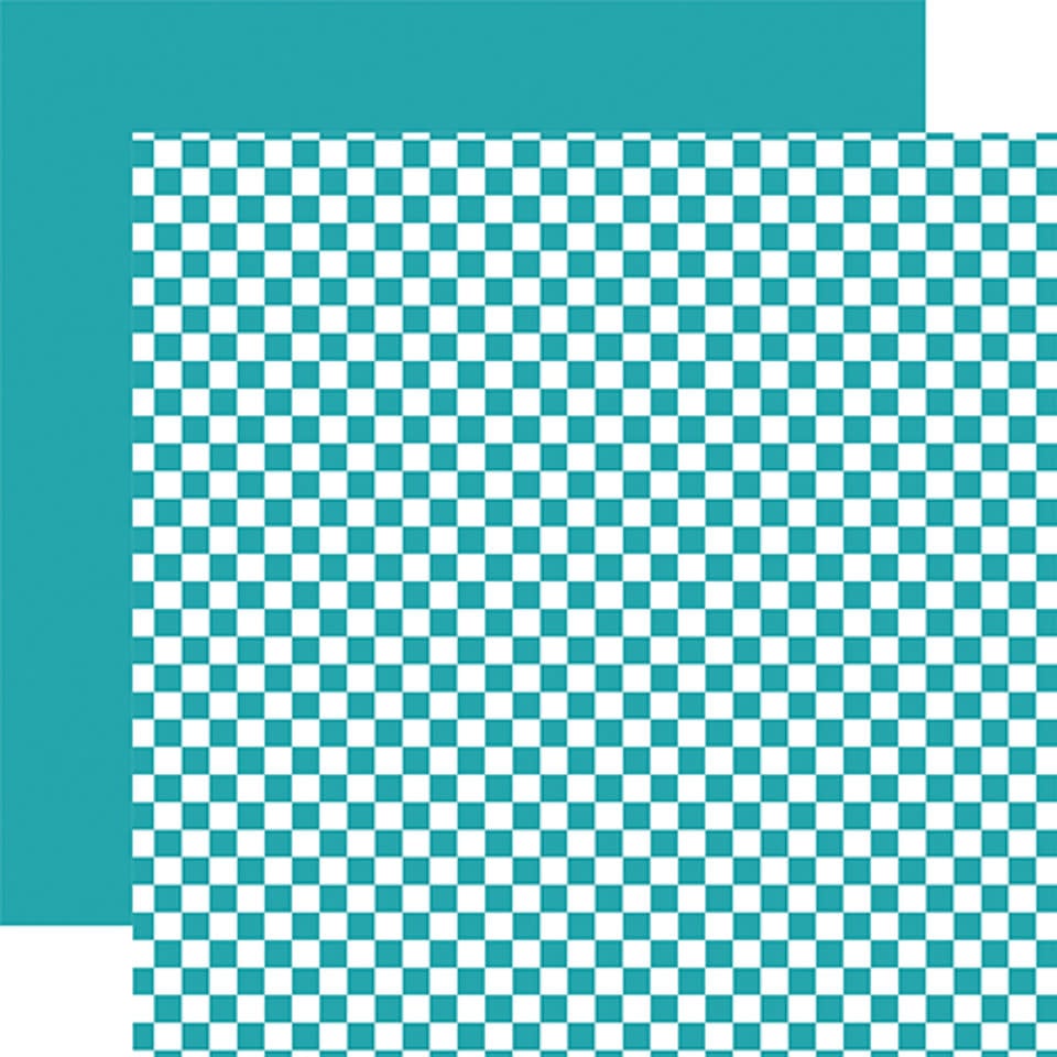 Checkerboard - Teal 12x12 Patterned Paper