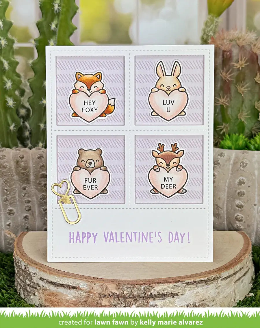 Critter Conversation Hearts - Stamps and Lawn Cuts