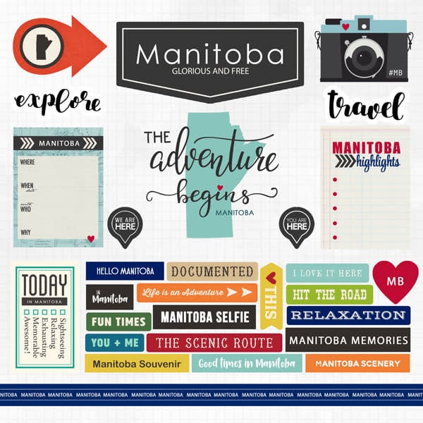 Manitoba - 12x12 Stickers