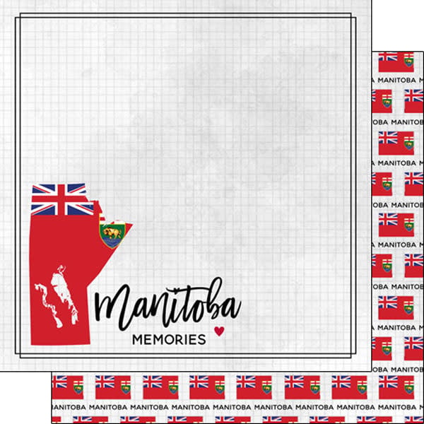 Manitoba Adventure Flag - 12x12 Pattern Paper