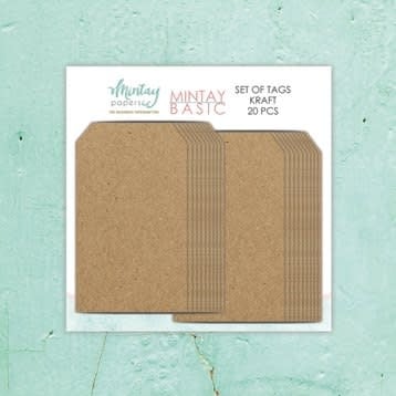 Mintay Basic - 2.7x4.7 Tags - 20 pcs - Kraft