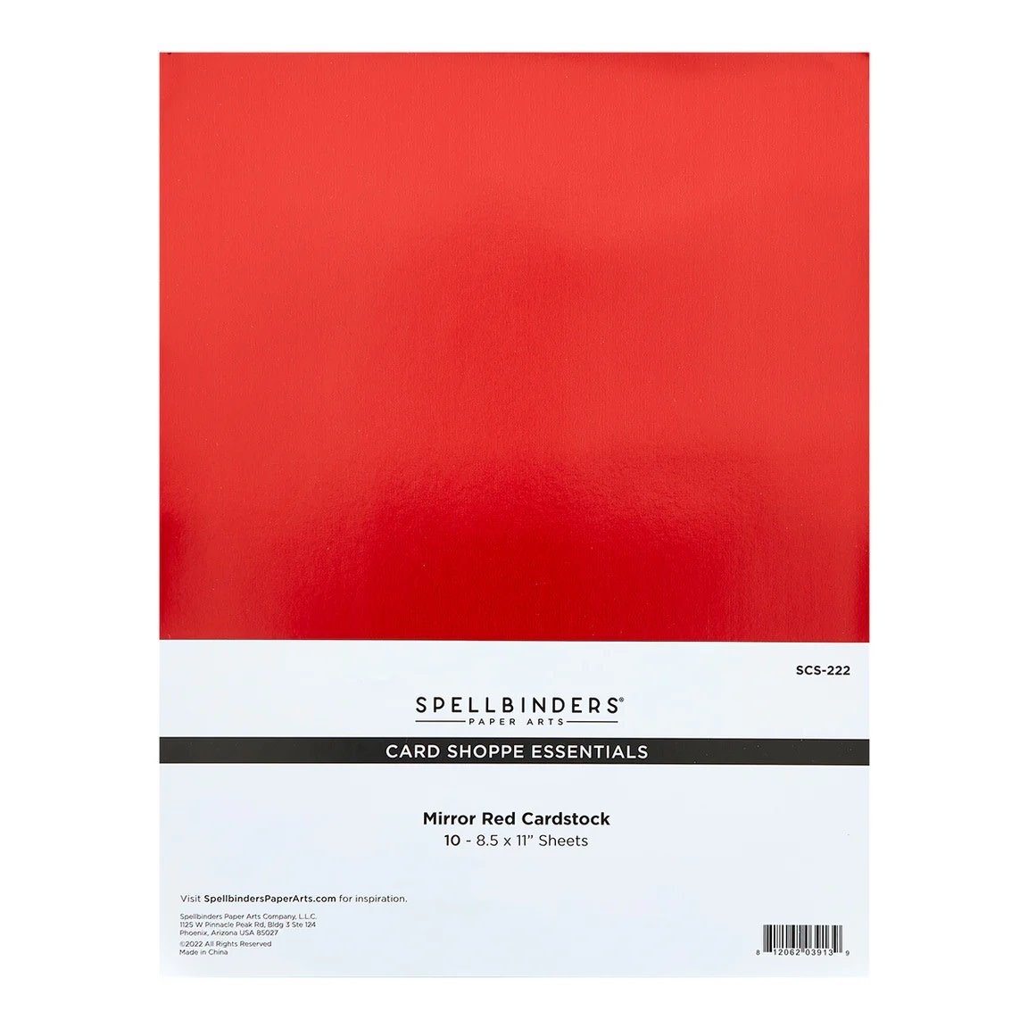 Card Shoppe Essentials - Mirror Cardstock Red
