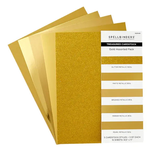 8.5x11 - Gold - Assorted Treasured Cardstock