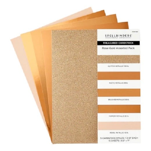 8.5x11 - Rose Gold - Assorted Treasured Cardstock