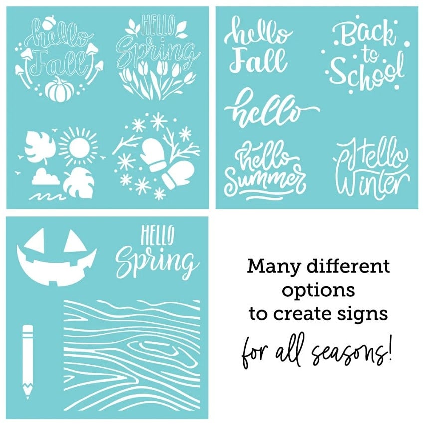 Seasonal Signs - Set of 3 Coordinating Stencil*