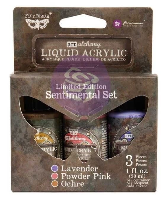 Limited Edition Liquid Acrylic Set - Sentimental - 3 colors x 1 fl oz 30 ml each
