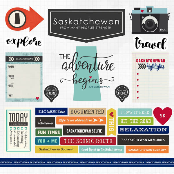 Saskatchewan Adventure - 12x12 Stickers