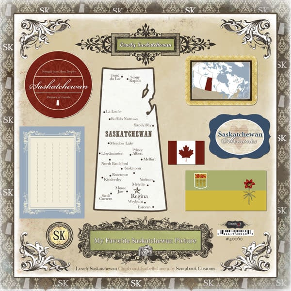 Saskatchewan - 12x12 Chipboard