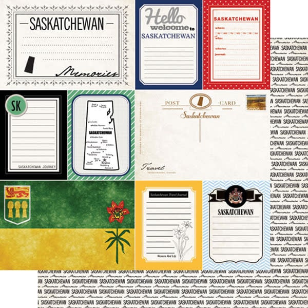 Saskatchewan Vintage Journal - 12x12 Pattern Paper