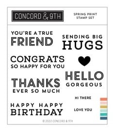 Spring Print Sentiments- Stamp Set 4x4